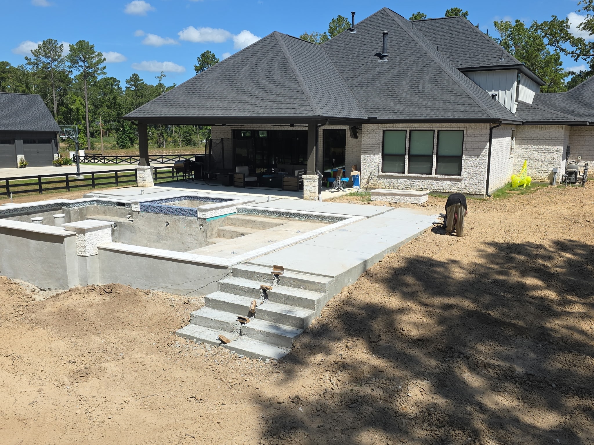 Pool construction cleanup project 12