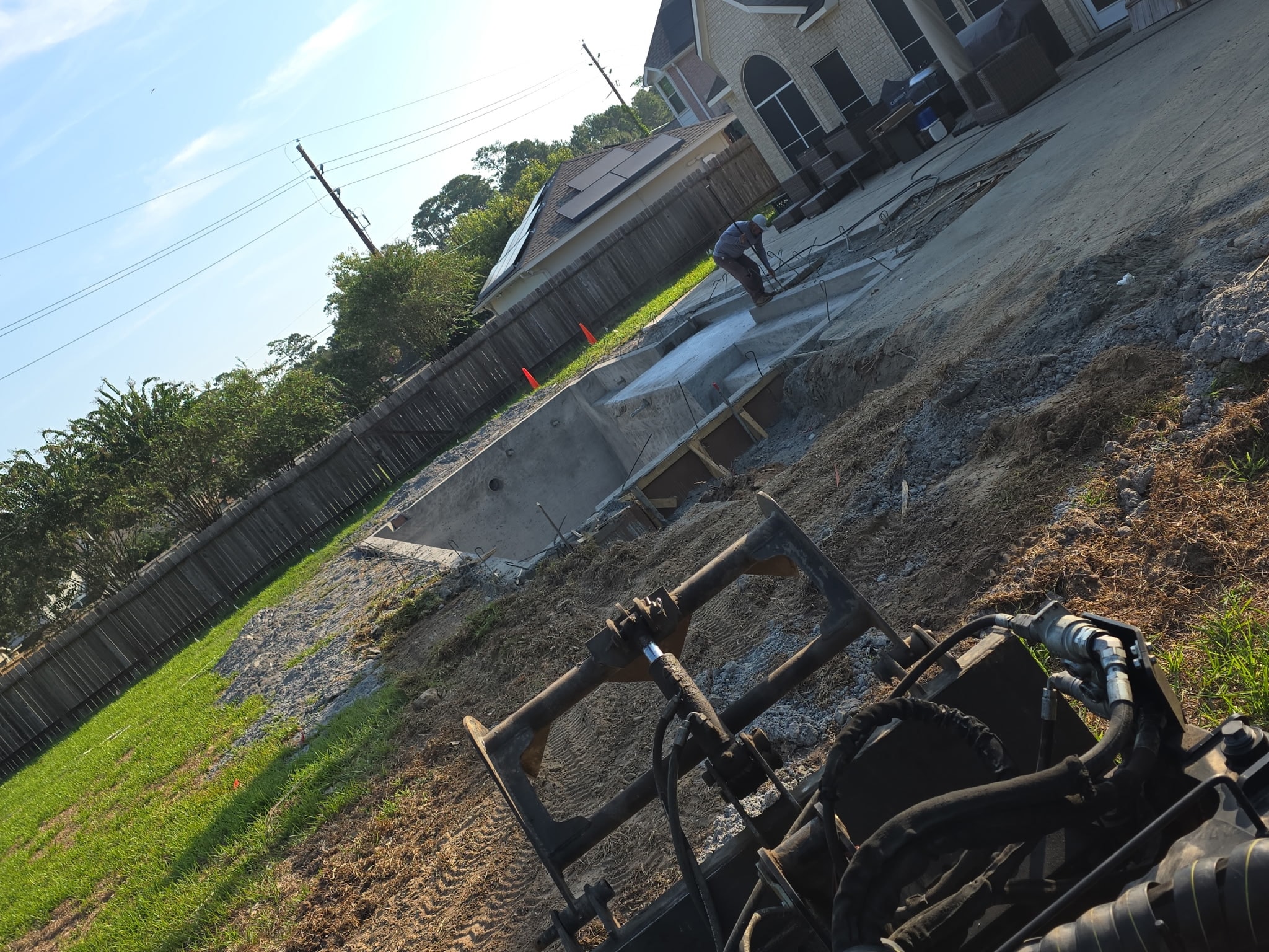 Pool construction cleanup project 19