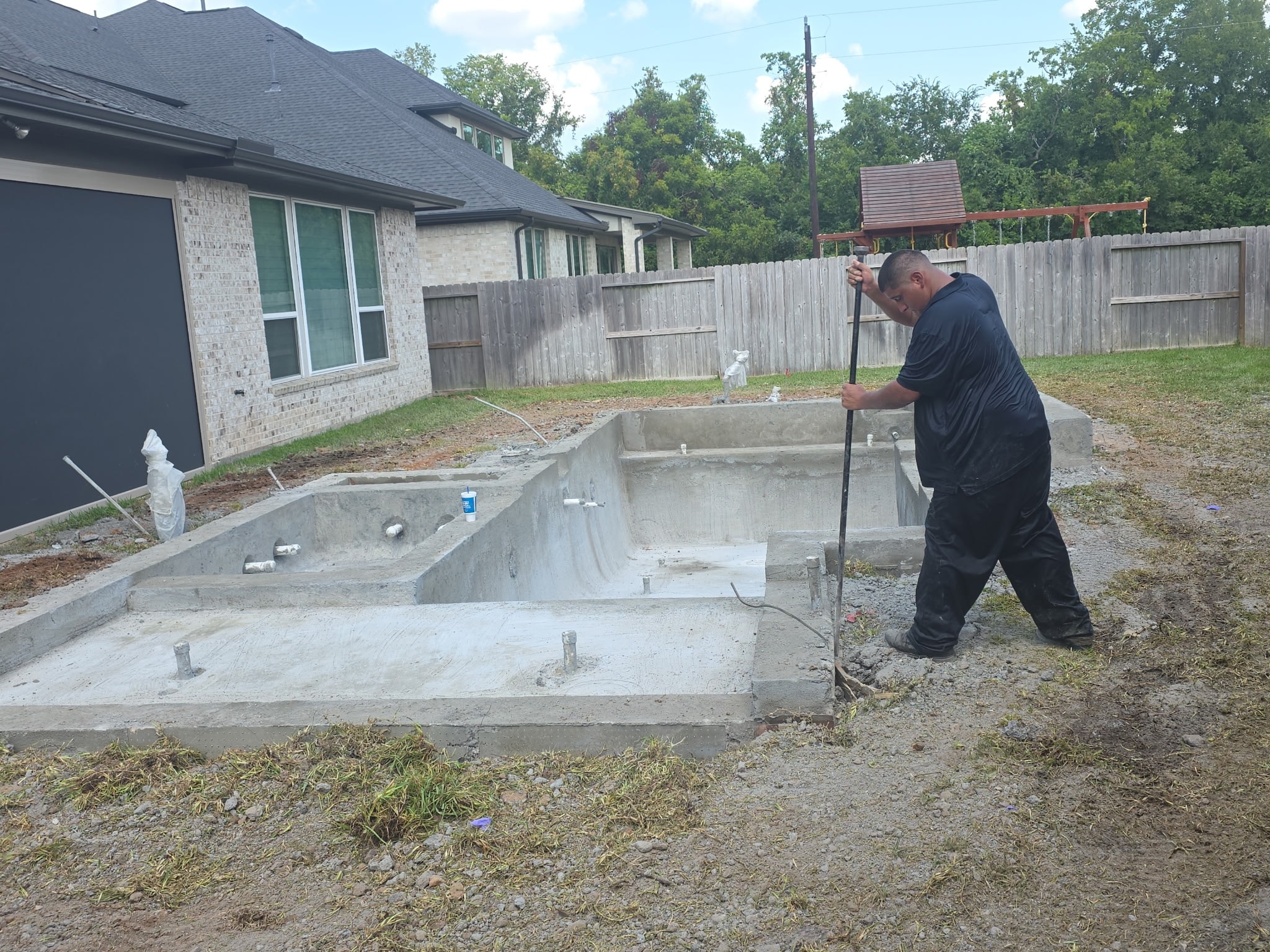 Allscape Outdoors crew at work on a construction site