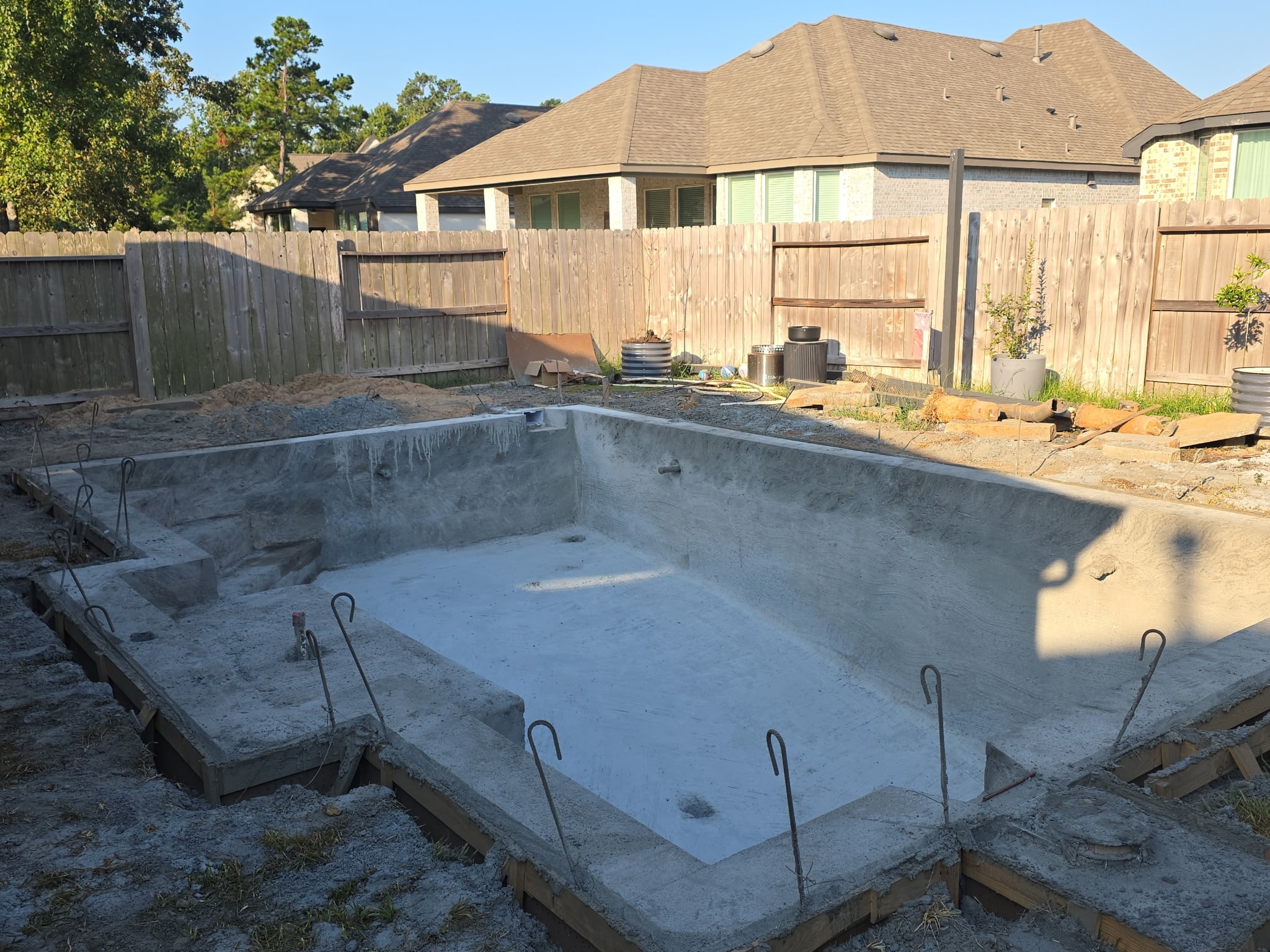 Pool construction cleanup project 8